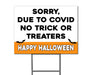 No Trick or Treaters Double-Sided Yard Sign with Stake - Milweb1