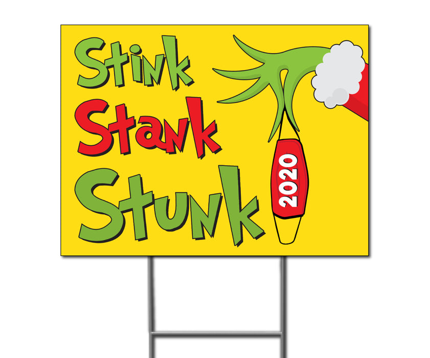 Stink Stank Stunk Double-Sided Yard Sign with Stake - Milweb1