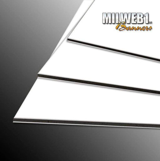 Milweb1 12"x18" 3MM (1/8) Aluminum - Round Corners, Holes with 3M Vinyl