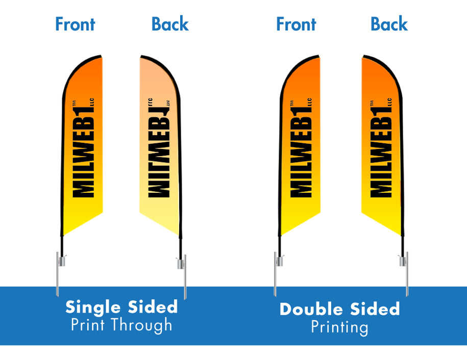 Milweb1 14' Feather Angled Flag