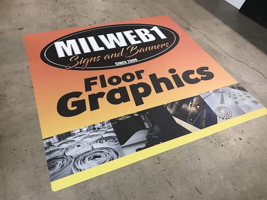 Social Distancing Floor Decals - Please Wait Here Stand 6' Apart - Milweb1