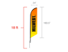 Milweb1 18' Feather Angled Flag
