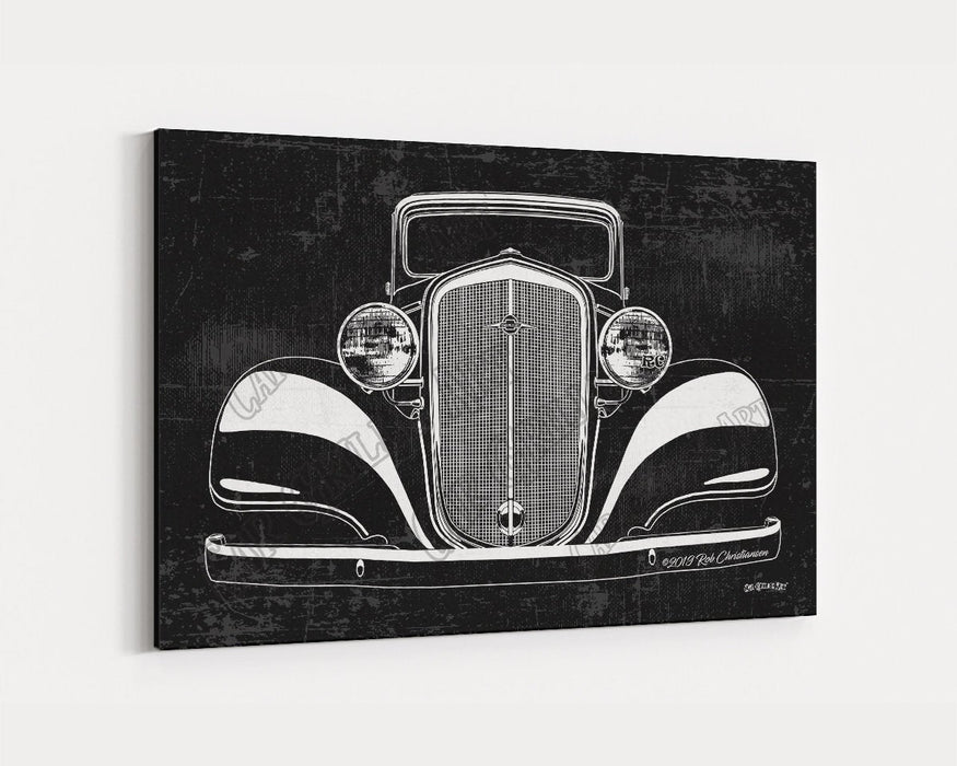 Milweb1 1935 Chevy Standard Master De Luxe CarGrilleArt TM | Sign Car Auto Man Cave Art Grill Garage Men Gifts Wall Decor Canvas Print