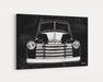 Milweb1 1947-53 3100 Chevrolet Chevy Truck CarGrilleArt TM | Sign Car Auto Man Cave Art Grill Garage Men Gifts Wall Decor Canvas Print