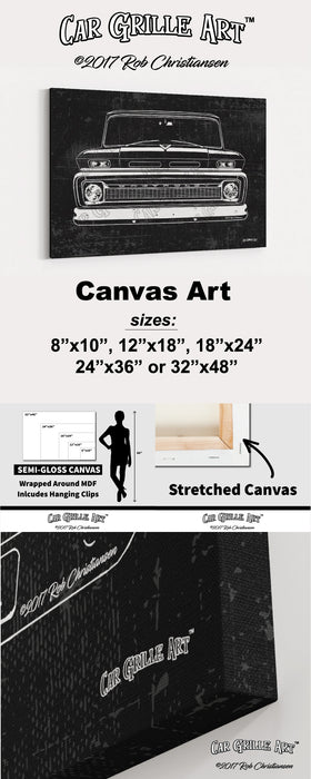 Milweb1 1954 Pontiac Chieftain CarGrilleArt™ | Sign Car Auto Man Cave Art Grill Garage Men Gifts Wall Decor Canvas Print