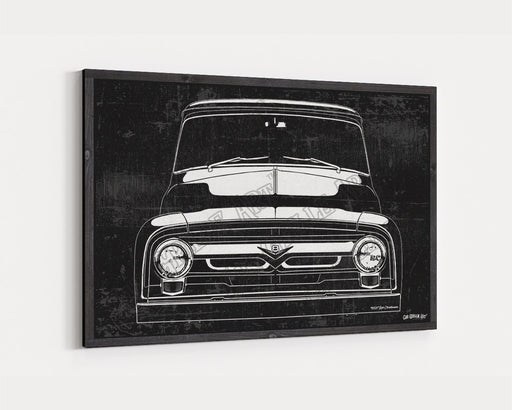 Milweb1 1956 Ford Truck CarGrilleArt™ | Sign Car Auto Man Cave Art Grill Garage Men Gifts Wall Decor Canvas Print