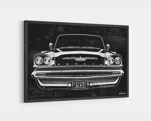 Milweb1 1957 DeSoto Adventurer CarGrilleArt™ | Sign Car Auto Man Cave Art Grill Garage Men Gifts Wall Decor Canvas Print