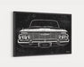 Milweb1 1961 Chevrolet Chevy Impala 409 CarGrilleArt™ | Sign Car Auto Man Cave Art Grill Garage Men Gifts Wall Decor Canvas Print