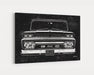 Milweb1 1964, 1965, 1966  GMC Truck CarGrilleArt TM | Sign Car Auto Man Cave Art Grill Garage Men Gifts Wall Decor Canvas Print