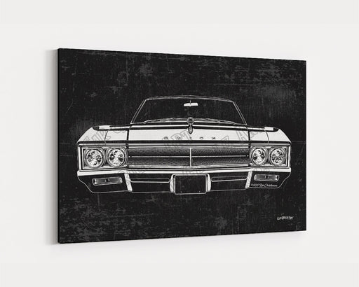 Milweb1 1966 Buick Wildcat CarGrilleArt TM | Sign Car Auto Man Cave Art Grill Garage Men Gifts Wall Decor Canvas Print