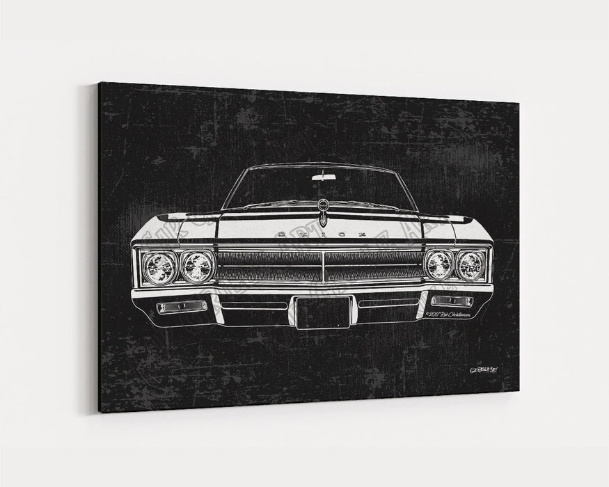 Milweb1 1966 Buick Wildcat CarGrilleArt TM | Sign Car Auto Man Cave Art Grill Garage Men Gifts Wall Decor Canvas Print