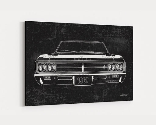 Milweb1 1967 Buick Skylark Special CarGrilleArt TM | Sign Car Auto Man Cave Art Grill Garage Men Gifts Wall Decor Canvas Print
