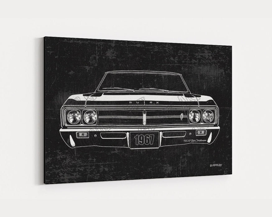 Milweb1 1967 Buick Skylark Special CarGrilleArt TM | Sign Car Auto Man Cave Art Grill Garage Men Gifts Wall Decor Canvas Print