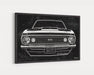 Milweb1 1967 Chevrolet Chevy Camaro SS Super Sport CarGrilleArt TM | Sign Car Auto Man Cave Art Grill Garage Men Gifts Wall Decor Canvas Print