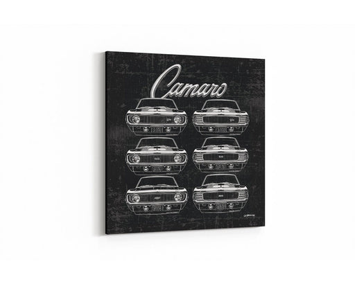 Milweb1 1969 Chevrolet Chevy Camaro All Models CarGrilleArt TM | Sign Car Auto Man Cave Art Grill Garage Men Gifts Wall Decor Canvas Print