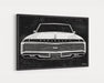 Milweb1 1969 Chevrolet Chevy Impala Hideaways CarGrilleArt™ | Sign Car Auto Man Cave Art Grill Garage Men Gifts Wall Decor Canvas Print
