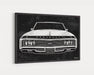Milweb1 1969 Chevrolet Chevy Impala SS Super Sport CarGrilleArt™ | Sign Car Auto Man Cave Art Grill Garage Men Gifts Wall Decor Canvas Print