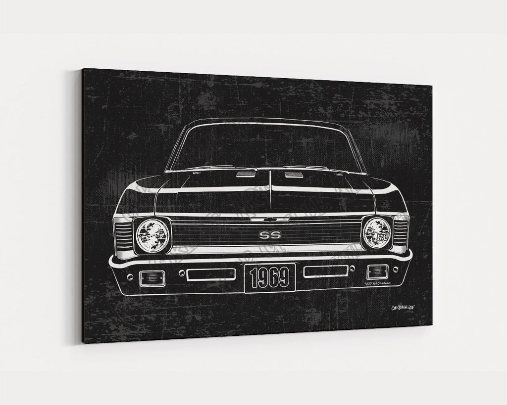 1969 Chevy Nova SS 396 CarGrilleArt TM | Sign Car Auto Man Cave