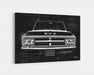 Milweb1 1969 GMC Truck CarGrilleArt TM | Sign Car Auto Man Cave Art Grill Garage Men Gifts Wall Decor Canvas Print