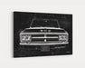 Milweb1 1970 GMC Truck CarGrilleArt TM | Sign Car Auto Man Cave Art Grill Garage Men Gifts Wall Decor Canvas Print