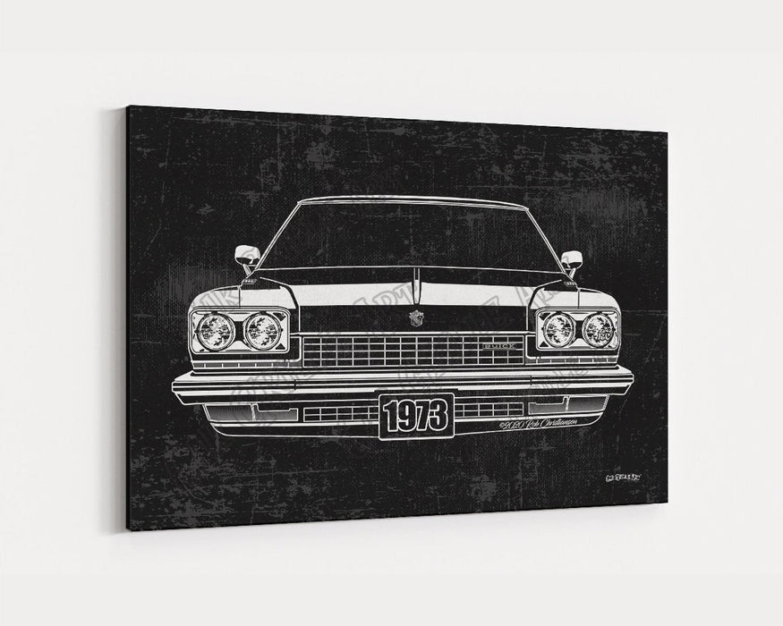 Milweb1 1973 Buick Electra CarGrilleArt TM | Sign Car Auto Man Cave Art Grill Garage Men Gifts Wall Decor Canvas Print