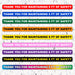 Milweb1 2"x24" / Yellow / 10 Thank You For Maintaining 6 FT of  Safety - 10 Packs