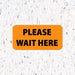 Milweb1 6"x12" / Orange / 10 Social Distancing Floor Decals - Please Wait Here - Rectangle Packs
