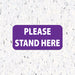 Milweb1 6"x12" / Purple / 10 Social Distancing Floor Decals - Please Stand Here - Rectangle Pack