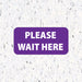 Milweb1 6"x12" / Purple / 10 Social Distancing Floor Decals - Please Wait Here - Rectangle Packs