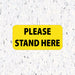 Milweb1 6"x12" / Yellow / 10 Social Distancing Floor Decals - Please Stand Here - Rectangle Pack