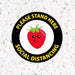 Milweb1 6"x6" / Black / Indoor Kids Please Stand Here Fruit - Social Distancing Floor Decal