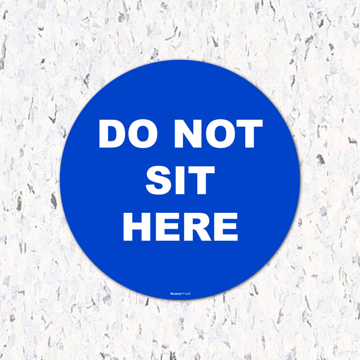 Milweb1 6"x6" / Blue / Table Do Not Sit Here Floor/Table Decals