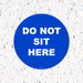 Milweb1 6"x6" / Blue / Table Do Not Sit Here Floor/Table Decals