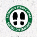Milweb1 6"x6" / Green / Indoor Be Smart & Stand 6' Apart - Social Distancing Floor Decal