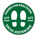 Milweb1 6"x6" / Green Social Distancing Floor Decals - Thanks For Practicing