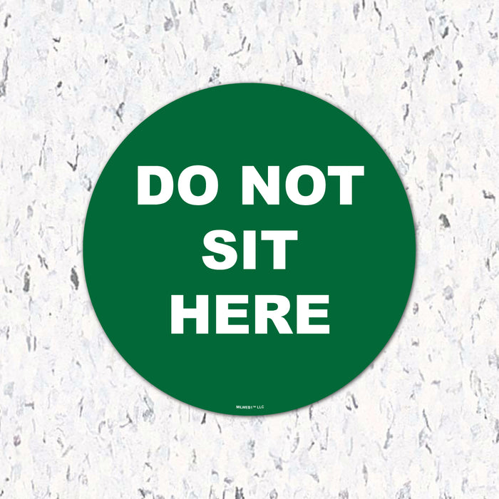 Milweb1 6"x6" / Green / Table Do Not Sit Here Floor/Table Decals