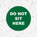 Milweb1 6"x6" / Green / Table Do Not Sit Here Floor/Table Decals