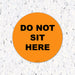 Milweb1 6"x6" / Orange / Table Do Not Sit Here Floor/Table Decals