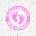 Milweb1 6"x6" / Pink / Indoor Be Smart & Stand 6' Apart Feet- Social Distancing Floor Decal