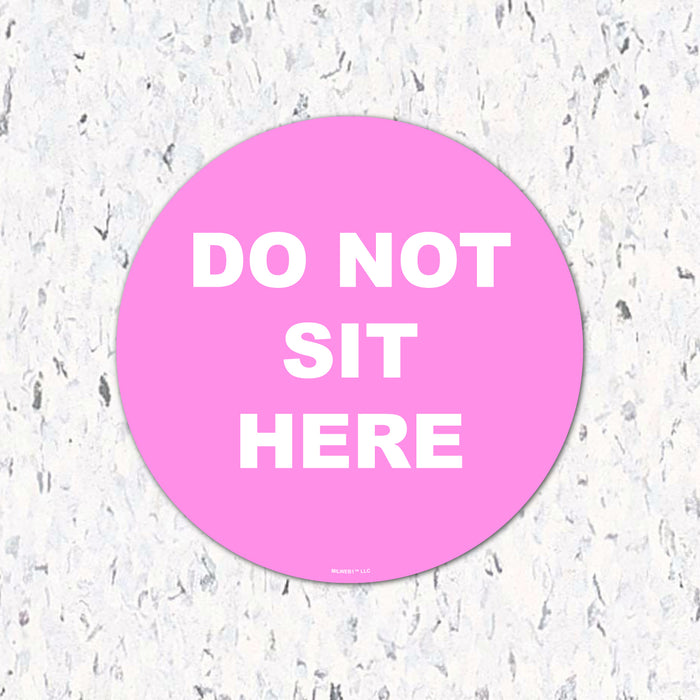 Milweb1 6"x6" / Pink / Table Do Not Sit Here Floor/Table Decals