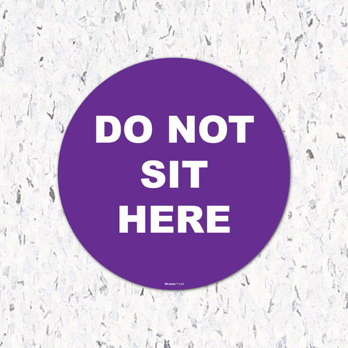 Milweb1 6"x6" / Purple / Table Do Not Sit Here Floor/Table Decals