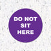 Milweb1 6"x6" / Purple / Table Do Not Sit Here Floor/Table Decals