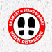 Milweb1 6"x6" / Red / Indoor Be Smart & Stand 6' Apart - Social Distancing Floor Decal