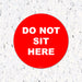 Milweb1 6"x6" / Red / Table Do Not Sit Here Floor/Table Decals