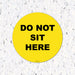 Milweb1 6"x6" / Yellow / Table Do Not Sit Here Floor/Table Decals