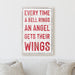 Milweb1 8"x10" Every Time Bell Rings Angel Wings - Canvas Print