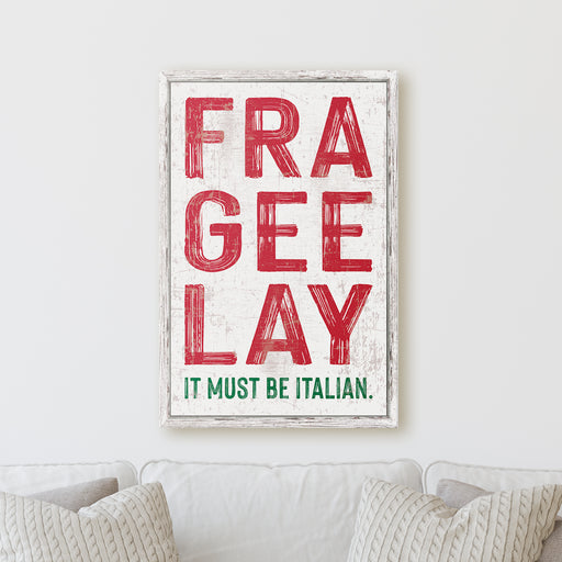 Milweb1 8"x10" Fra Gee Lay - Fragile - The Christmas Story Sign - Canvas Print