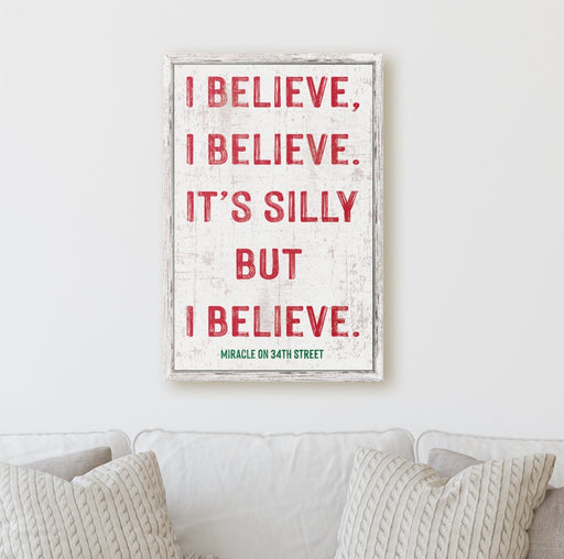 Milweb1 8"x10" I Believe - Miracle on 34th Street - Canvas Print