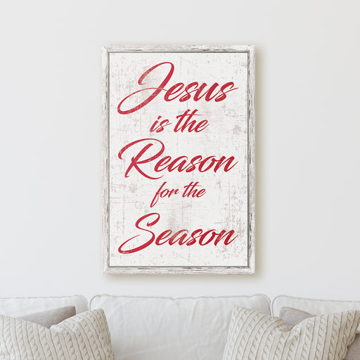 Milweb1 8"x10" Jesus is the Reason for the Season - Canvas Print