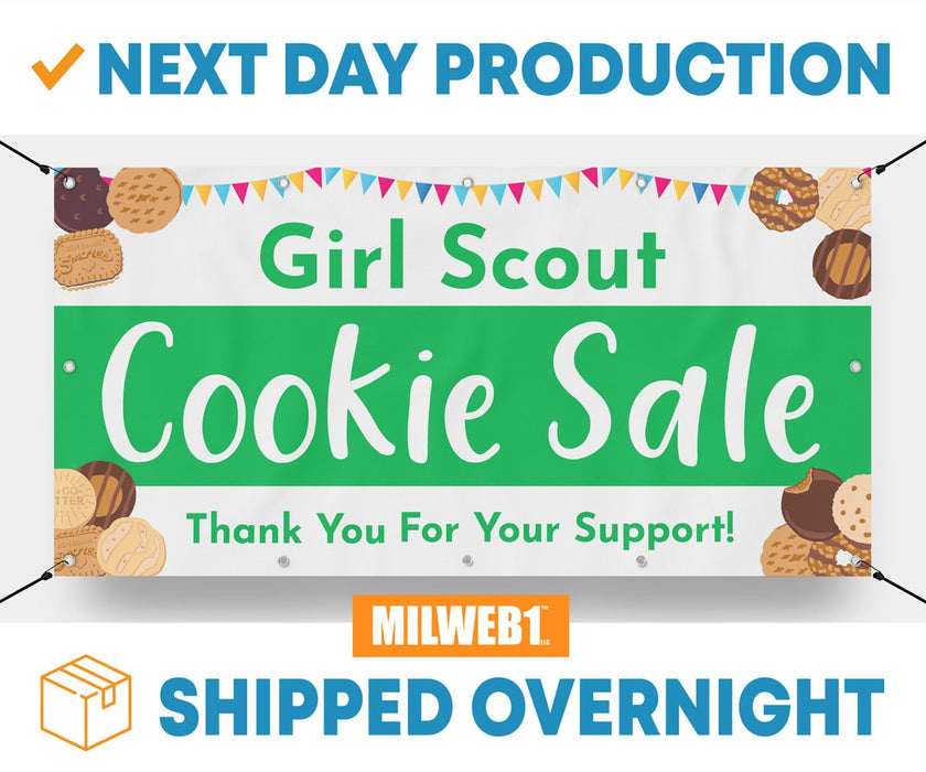 Milweb1 Cookie Sale Girl Scout / Cookies Scouts - Vinyl Banner - Sign - Free Overnight Shipping